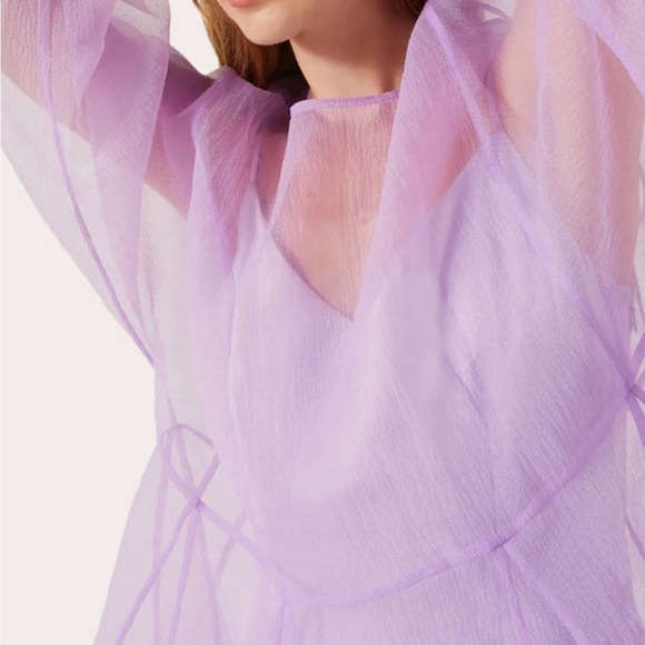 BNWT RHODE Hazel Dress in Lilac Organza and Satin - Picture 3 of 10